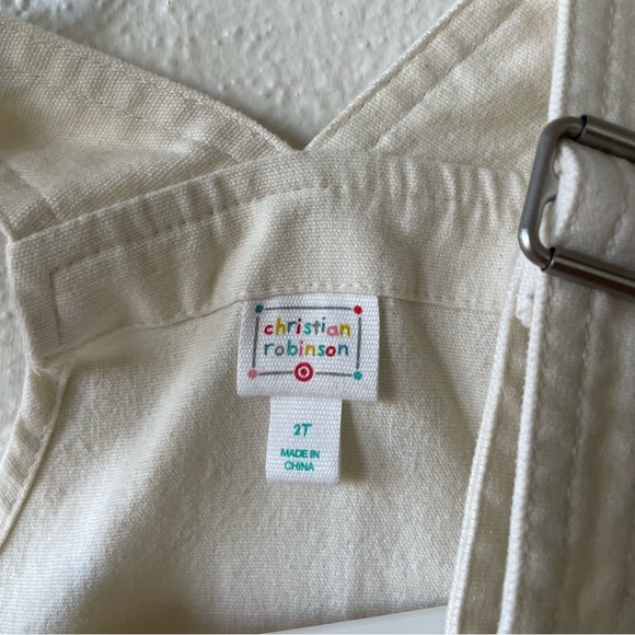 Toddler Woolly Mammoth Embroidered Overalls - Christian Robinson 2T - Picture 3 of 4